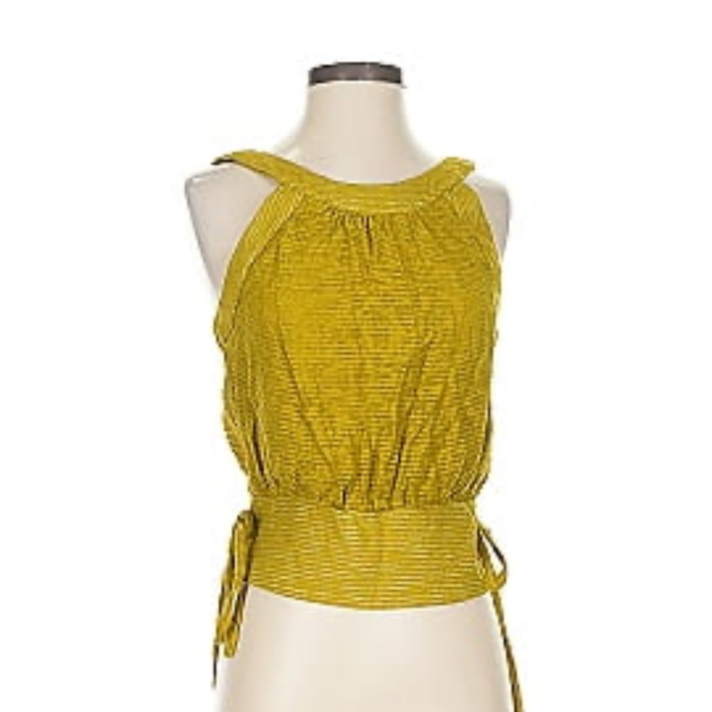 Anthropologie Green Cross Back Tank